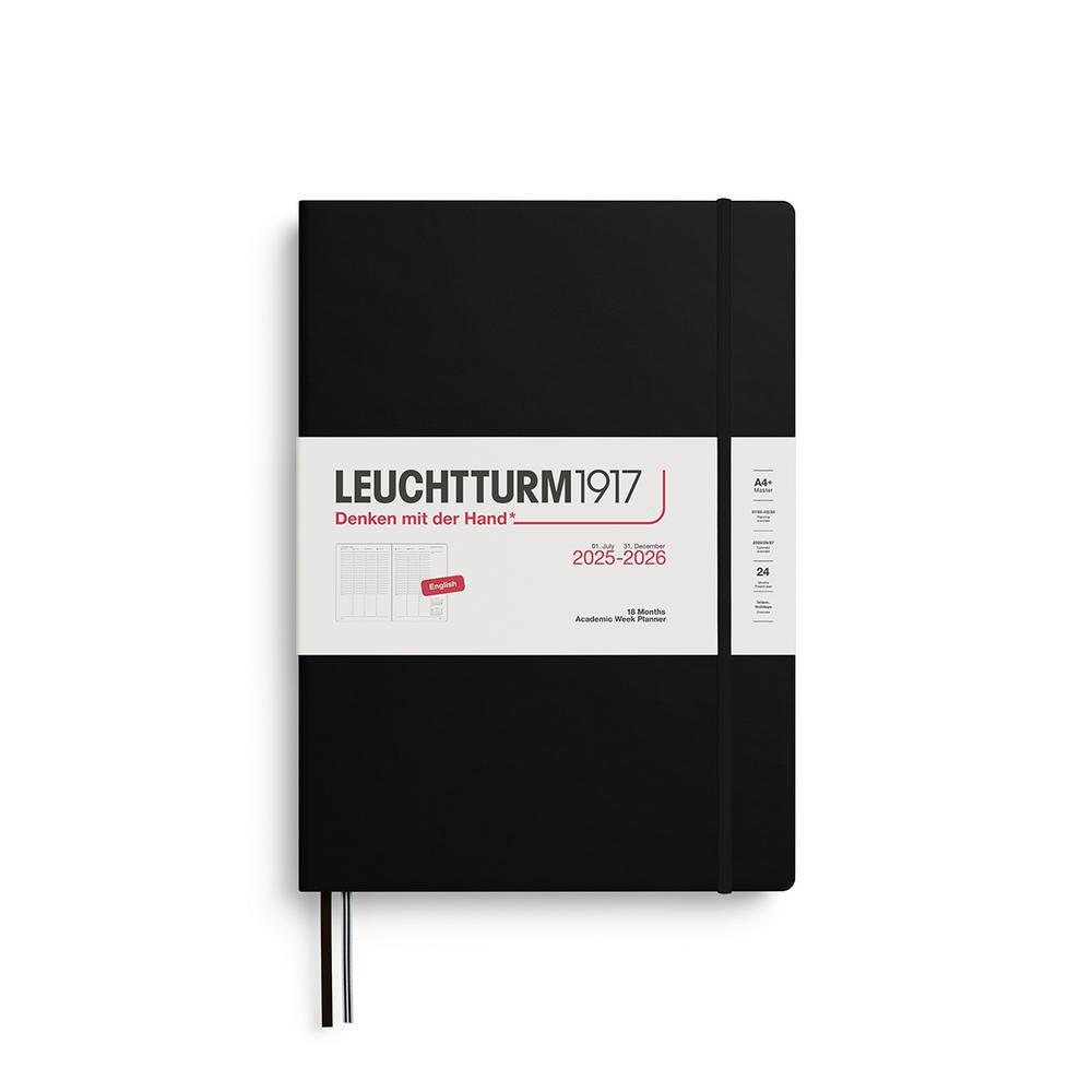 Leuchtturm, Black, Academic, Art & School, 2026, A4, Master, 18 Month, Week, Planner, 948119